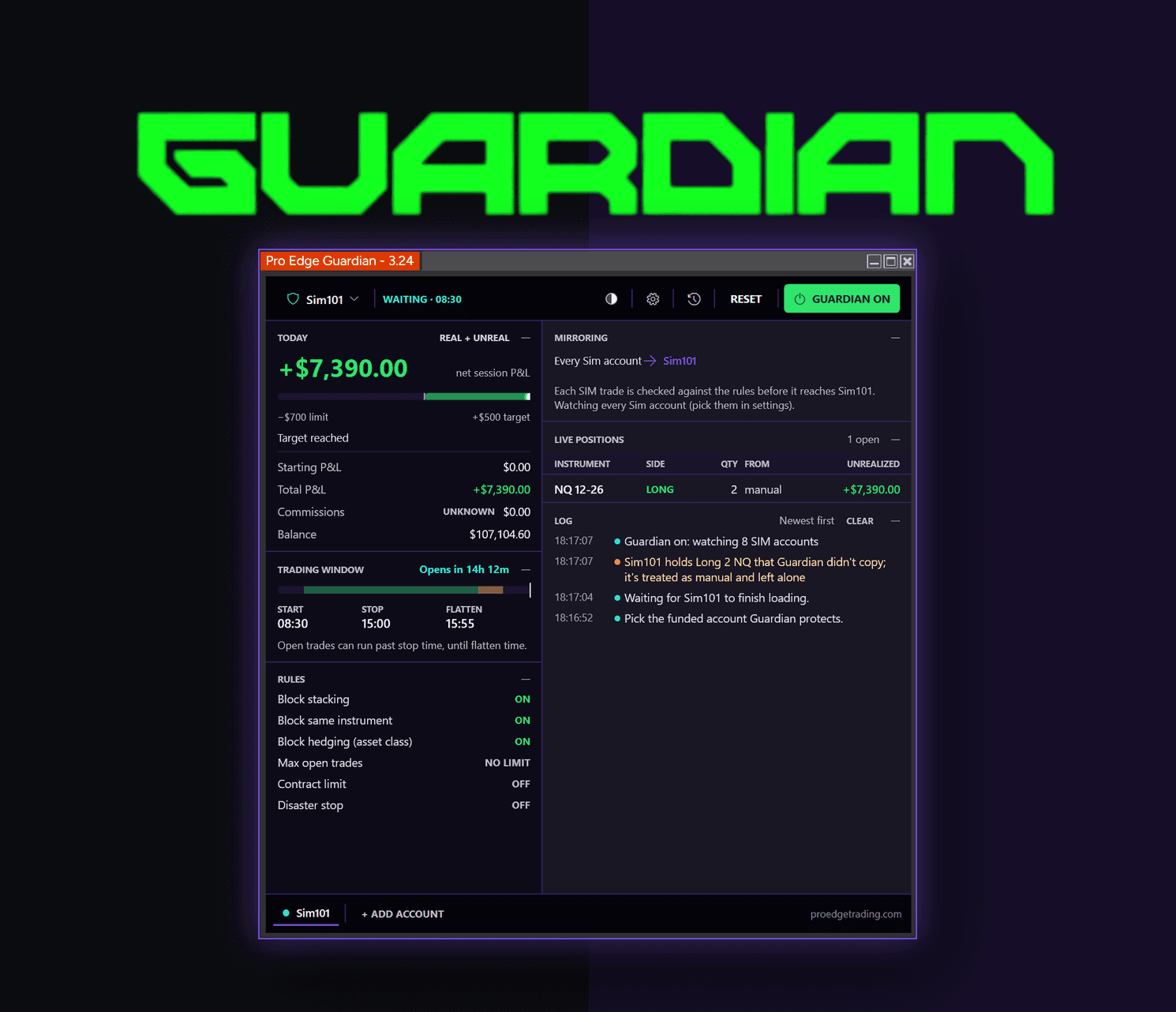 Guardian Pro for NinjaTrader 8